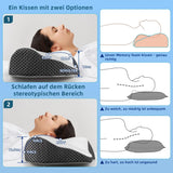 IDEA Nekpijnkussen Orthopedisch kussen gemaakt van traagschuim Kussen Ergonomisch nekkussen voor optimale ondersteuning Anti-snurkkussen voor zij-, rug- en buikslapen Cervicale orthopedische kussens Naty Shop