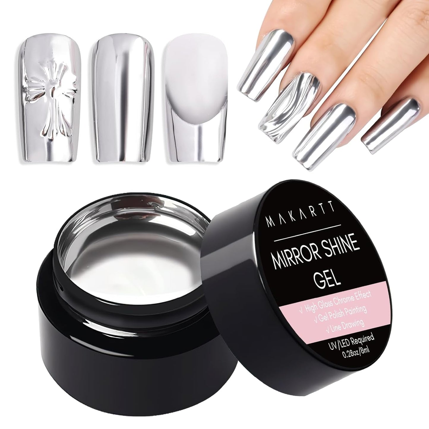 Makartt 3D Nail Art Gel - Strasslijmgel 15G voor nagelsleutelhangers, multifunctionele nagelsculptuurgel voor doe-het-zelf nagelontwerp, nagelsculptuur nagelmodellering thuis (transparant)