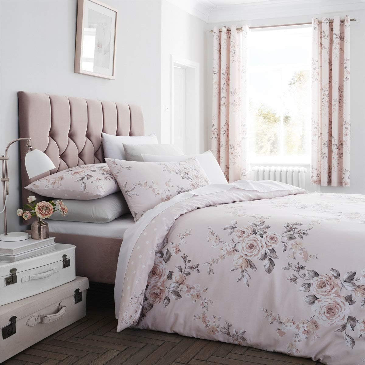 Catherine Lansfield Canterbury sprei, onderhoudsvriendelijk, Blush, sprei - 220X230Cm Bedden en dekens Catherine Lansfield