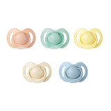 Nuby – Set van 5 zachte siliconen orthodontische fopspenen en fopspenen | 3 modellen voor dag en nacht | 2 modellen die gloeien in het donker | BPA-vrij | Borstachtige vorm | Voor 18-36 maanden