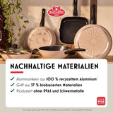 Ledro koekenpan, 24 cm, aluminium, geschikt voor inductie, keramische antiaanbaklaag, Thermopoint, Made in Italy, beige Potten en pannen Naty Shop