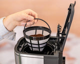 Rommelsbacher FKM 1000 filter-espressomachine - 1,5 liter watertank voor 12 koppen koffie, glazen karaf, uitgestelde start, warmhoudfunctie, aromafunctie, afneembare filterhouder 1x4