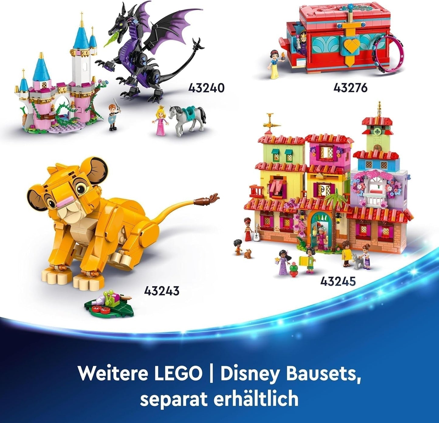 LEGO Ç€ Disney Simba, de welp van de leeuwenkoning, bouwspeelgoed voor kinderen, fantasiespeelset met de figuur van de leeuw, cool cadeau-idee voor meisjes en jongens vanaf 6 jaar, kinderspeelgoed 43243 Bouwsets Beuche den LEGO-Store