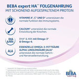 BEBA Expert HA 2 Opvolgmelk na 6 maanden, babyvoeding met gehydrolyseerd eiwit, alleen lactose, palmolievrij, verpakking van 6 (6 x 550 g) Naty Shop