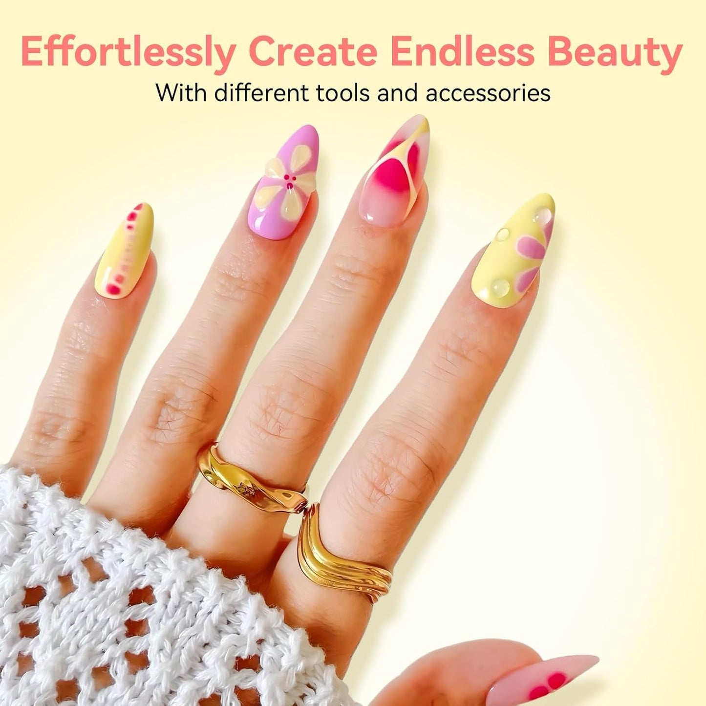 Makartt Blooming Gel Nagellak - 15ml Blooming Gel Nagellak Extender met Marmeren Kleur, Gelverf, DIY-Manicure Nagelontwerpen, Bloemen, Dieren, Waterverf, Magische Manicureset