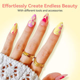 Makartt Blooming Gel Nagellak - 15ml Blooming Gel Nagellak Extender met Marmeren Kleur, Gelverf, DIY-Manicure Nagelontwerpen, Bloemen, Dieren, Waterverf, Magische Manicureset