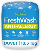 Allergiedekbed Snuggledown Freshwash, 13,5 Tog Winter Warm, katoen, wit, eenpersoonsbed Dekbedden en dekbedden Naty Shop 10 X 225 X 220 cm 13,5 Tog