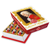Reber Mozart-balletjes met pure chocolade, verpakking van 6 met marsepein en nougat, veganistisch - 1 x 120 g