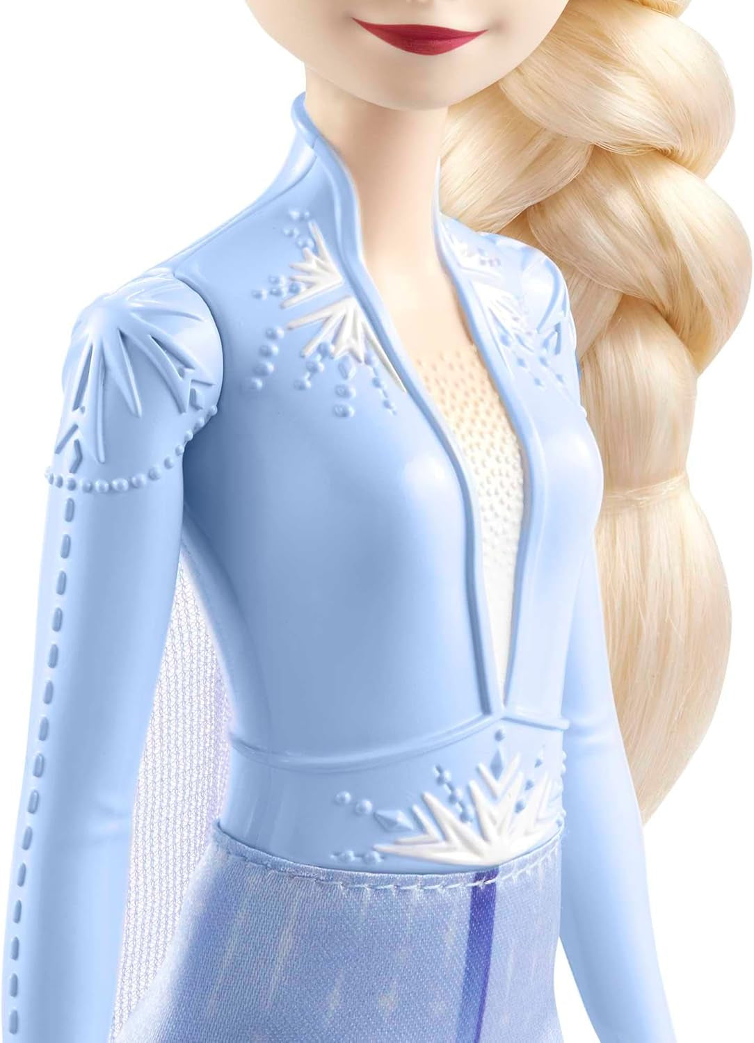 Mattel Disney prinses Elsa-pop, ijskoningin-pop in reispak, gekamd blond haar, mobiel, uitschuifbare rok en laarzen, Disney-cadeaus, 3 jaar oud speelgoed, HLW48 Naty Shop-poppen