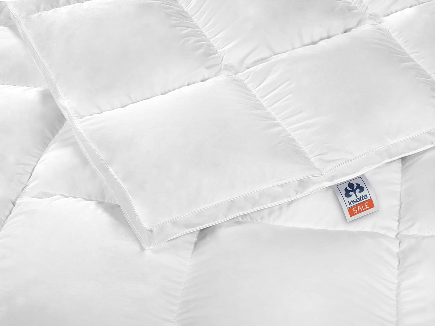 Irisette Nora donzen dekbed Lichtgewicht zomerdekbed met 100% katoenen hoes, 100% klasse I donsvulling, 135 X 200 cm, Oeko-Tex gecertificeerd, geproduceerd volgens de Duitse kwaliteitsnorm Naty Shop Extra Warme dekbedden en dekbedden 200 X 200 Cm