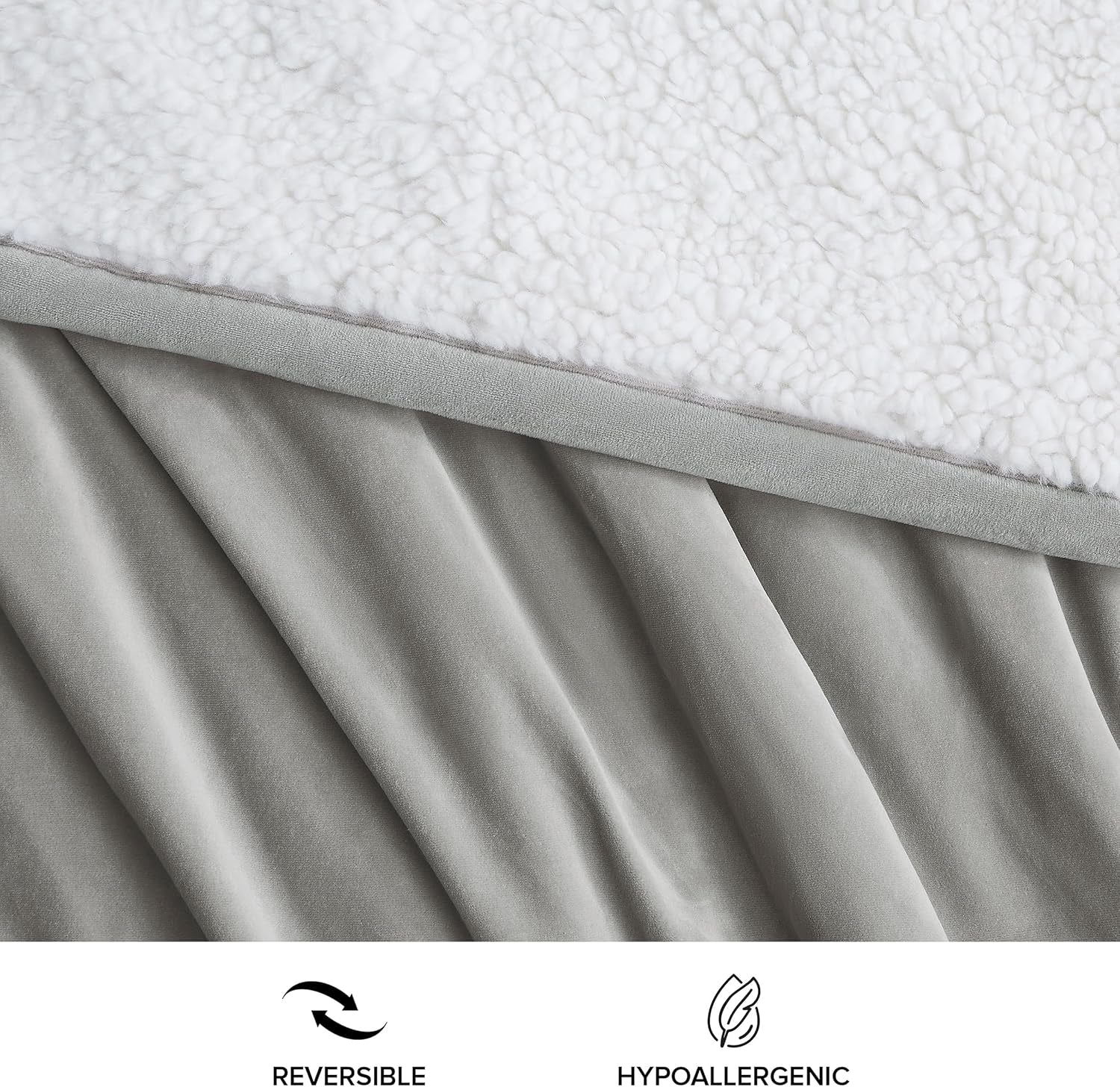 UGG 01465 Bliss Sherpa deken Volledig omkeerbaar voor bank of bed Machinewasbaar Gemakkelijk te onderhouden Zacht pluche Oversized luxe dekens 178 x 127 cm Seal Naty Shop Dekbedden en dekbedden