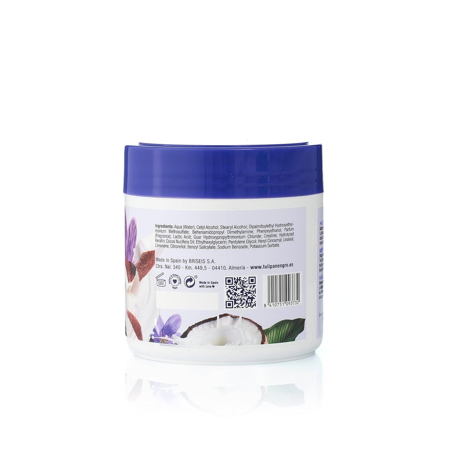 Zwart tulpenmasker, zacht en soepel, 400 ml Naty Shop haarmasker