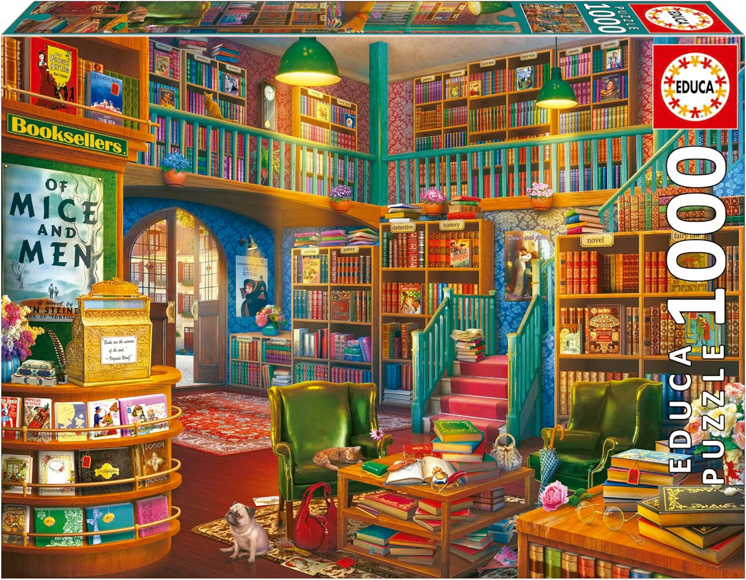 Educa - Puzzel van 1000 stukjes voor volwassenen | Bibliotheek. Afmetingen: 68 X 48 cm. Inclusief Fixpuzzel puzzellijm. 14 jaar lang (19925) Puzzle Naty Shop Standaardtitel