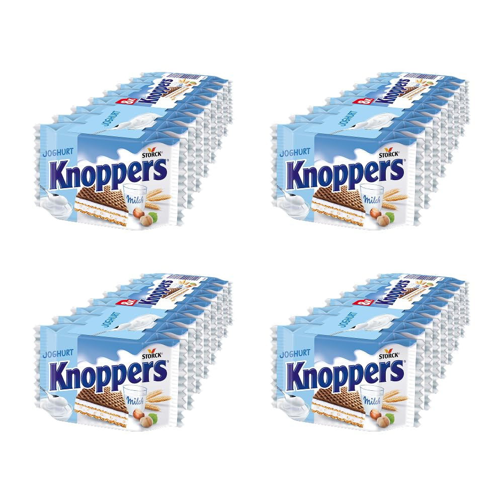 Yoghurt – 4 x 200 g – Wafelschijfjes gevuld met yoghurt en nougatcrème, hazelnoten en cacao
