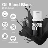 Color Mill vloeibare kleurstofset - 5 x 20 ml op oliebasis (zwart, felroze, paars, rood en blauw) - UV-bestendig - perfect voor bakken en als topping voor taarten, muffins en taartdecoraties
