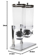 APS 11807 Graandispenser Duo FRESH+EASY, 22 x 35 cm, H: 52 cm, SA bak, RVS deksel 18/8 Voedselbewaardozen Naty Shop