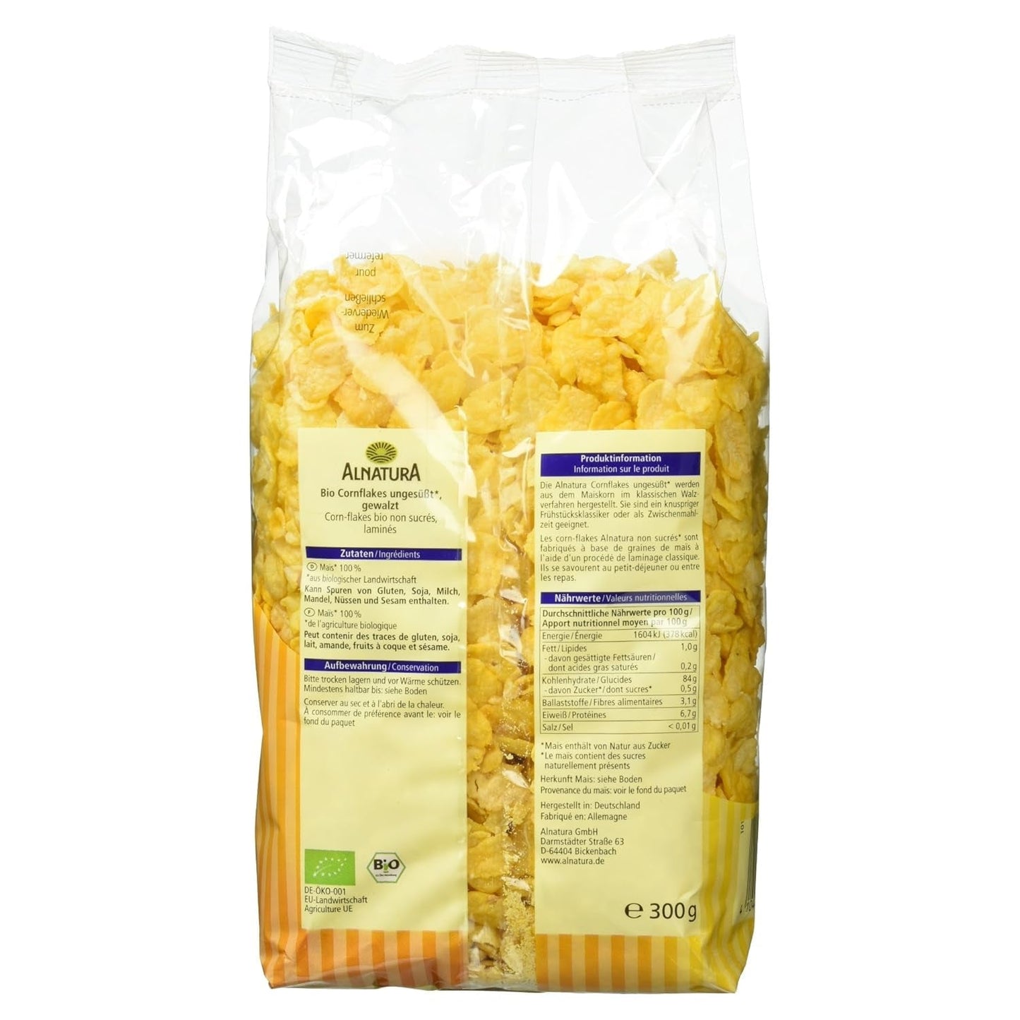 Bio Cornflakes Ungesüßt, 300G Granen Naty Shop