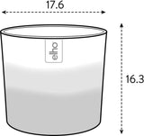 Ronde pot elho Kleurverloop 18cm - Bloempotten voor binnen - 100% gerecycled plastic - Ø 18,2 x H 16,8 - Beige/Beige Zandsteen