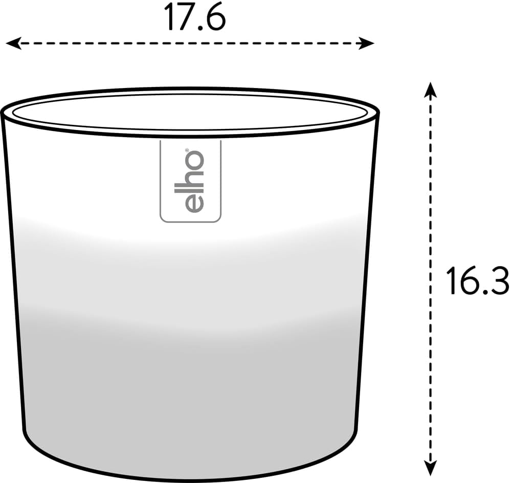 Ronde pot elho Kleurverloop 18cm - Bloempotten voor binnen - 100% gerecycled plastic - Ø 18,2 x H 16,8 - Beige/Beige Zandsteen