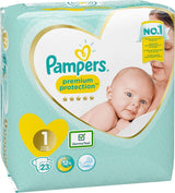 Pampers Premium Protection New Babyluiers, maat 1 (pasgeboren), 22 stuks