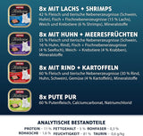 animonda Vom Feinsten Adult Fish & Meat Variety (32 x 100 g), natvoer voor volwassen katten, graanvrij en suikervrij kattenvoer, fijne pasteitjes in stukjes