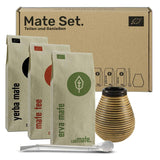 Keramiek Mate theeservies ● 3 soorten BIO Mate + Mate mok + Bombilla + bereidingsinstructies (Vintage)