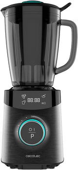 Cecotec Standmixer Power Zwart Titanium 2200MAX Glad, 2200 W Maximale Leistung, 6 Klingen Aus Edelstahl, Ice-Crush-Funktion, Turbo- en Smoothie-Funktion, Autoclean-Funktion Keuken Naty Shop Schwarz 2500 W | 1,8 L + Automatische reiniging