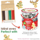 Scrapcooking - Set van 4 kerstchocolade kleurpotloden - bruin, wit, groen en rood - eetbare kleurstof - kleurstof voor schrijven - schrijven en tekenen op desserts, cakes en koekjes - 7060