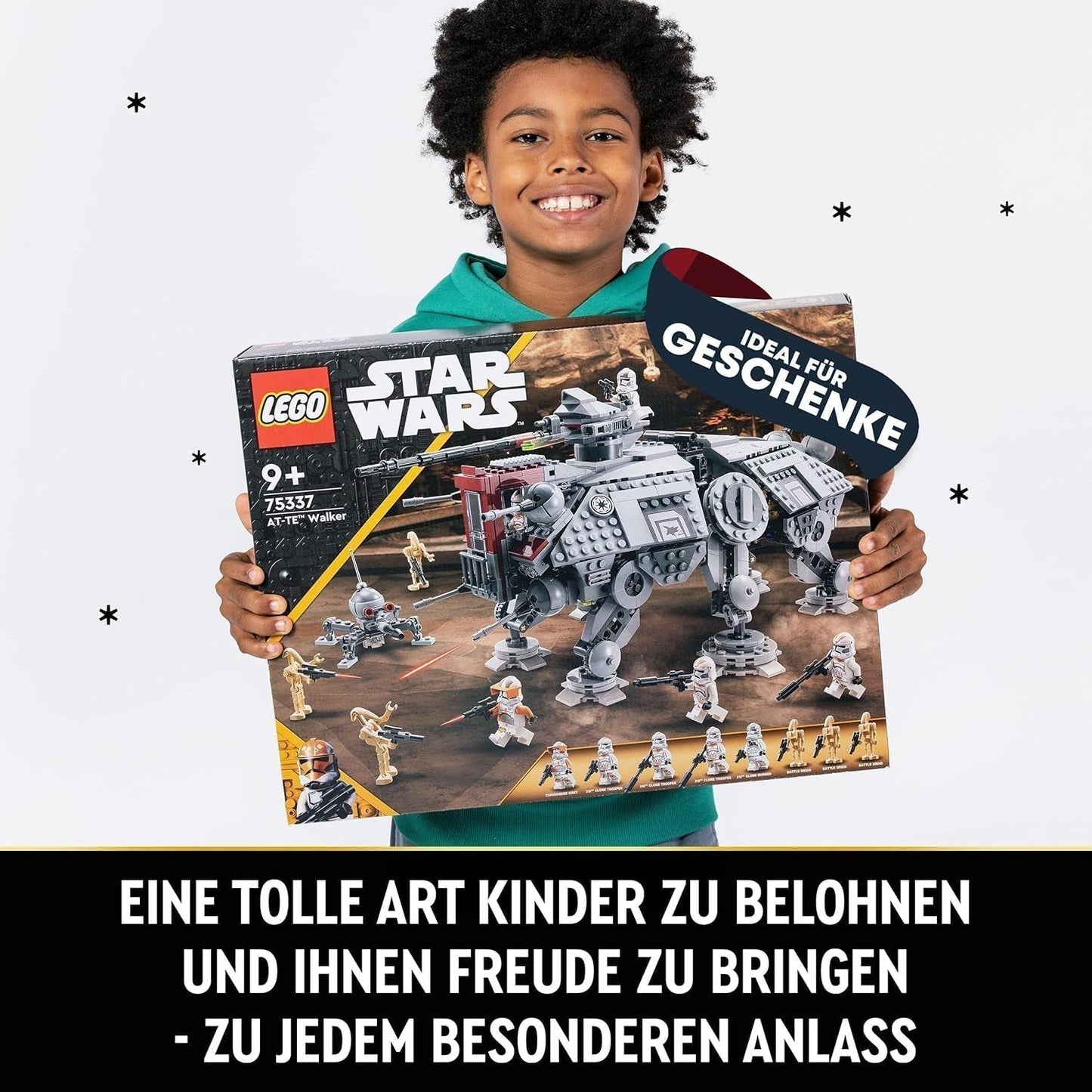 LEGO Star Wars At-Te Walker mobiel speelgoedmodel minifiguurset inclusief 3 Clone Troopers, Battle Droids en Dwarf Spider Droid 75337 Bouwsets Bekijk de LEGO-Store