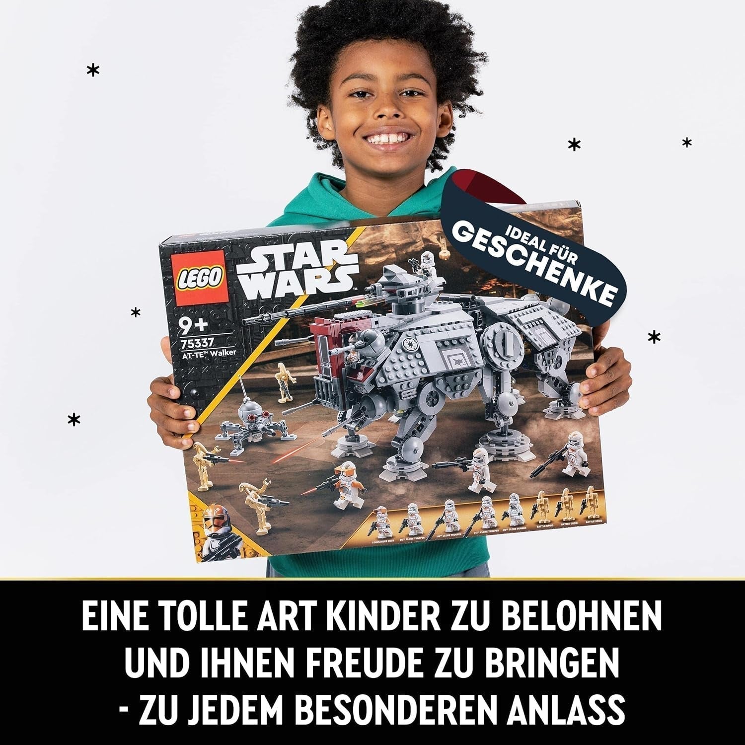LEGO Star Wars At-Te Walker mobiel speelgoedmodel minifiguurset inclusief 3 Clone Troopers, Battle Droids en Dwarf Spider Droid 75337 Bouwsets Bekijk de LEGO-Store