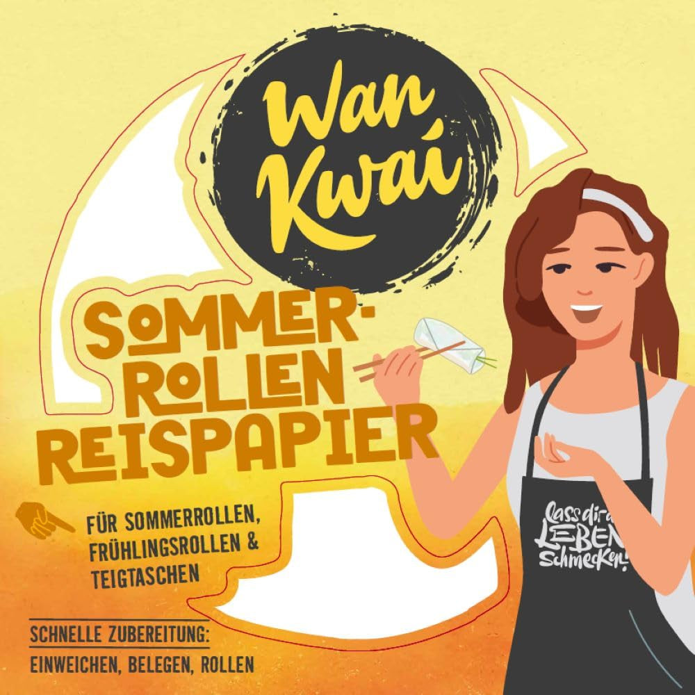 Wan Kwai Zomerrol Rijstpapier 200 g – Vereist een lichte weekbehandeling, perfect voor knapperige loempia's, verse zomerbroodjes of gestoomde dumplings