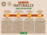 IAMS Natuurlijk nat kattenvoer in saus - Hoogwaardig vlees- en visnatvoer voor volwassen katten, Land & Sea Collection, 12 x 85 g