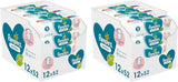 Pampers Sensitive babydoekjes, 624 doekjes (12 x 52), ongeparfumeerd, voor zachte, milde reiniging (pak van 2)