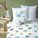 Kinderbeddengoed, vos, uil en bosdieren, 100% katoen Beddengoed - kinderen Naty Shop Dinosaurs