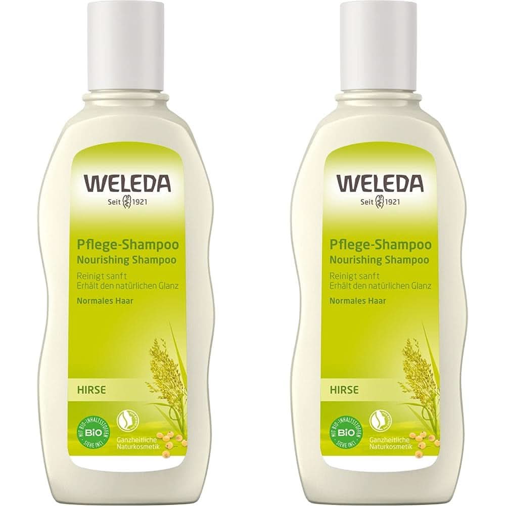 WELEDA Biologische Millet Care Shampoo, zachte reiniging, 190 ml Douche en bad Naty Shop 2 x 190 ml Verzorgingsshampoo