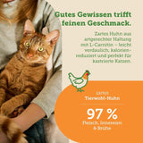 MERA Cats Nature Nat Gesteriliseerd/Licht Kippenvoer 12x85g | Voor gesteriliseerde/gecastreerde katten | Suiker- en graanvrij | Vetarm en vleesrijk natvoer