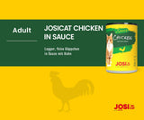 JosiCat Kip in Saus (12 x 415 g) | Volwassene | Premium natvoer voor volwassen katten | Kip in saus | Vitamine D3 en E | Mogelijk gemaakt door JOSERA | Natvoer voor katten | Volledige voeding | Pak van 12