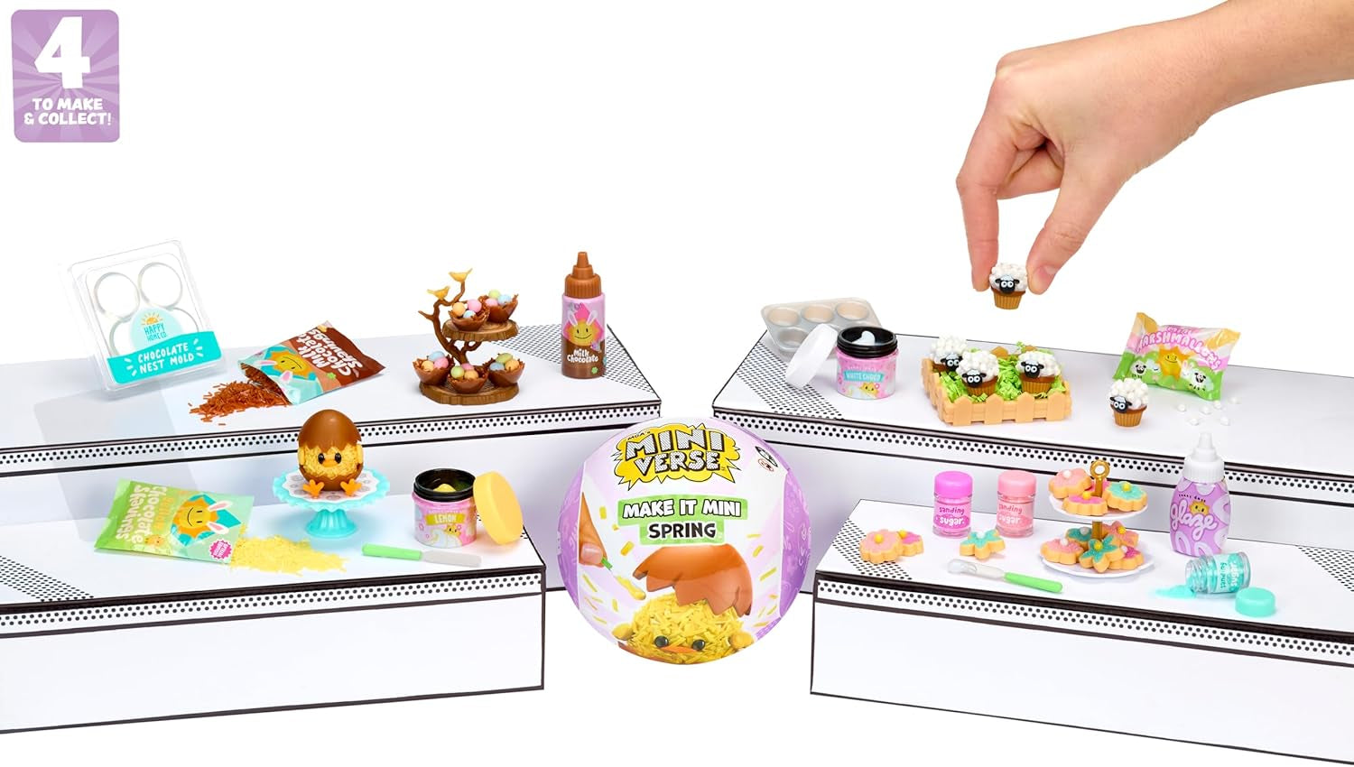 MGA's Miniverse Make It Mini Spring Series - Seizoensgebonden miniatuur verzamelobjecten van hars voor doe-het-zelf en display met replica, niet-eetbare ingrediënten - voor verzamelaars en kinderen vanaf 8 jaar