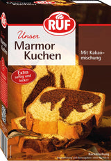 RUF Marmorkuchen, Backmischung Für Einen Kuchen Mit Marmormuster, Hellerteig Mit Kakaomischung, Extra Saftig Und Locker, Veganistische Variante Möglich Naty Shop 450 G (1Er Pack)