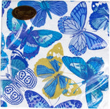 Vlinderservetten, blauw, 20 stuks per verpakking