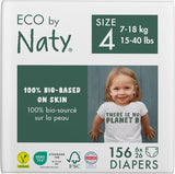 Eco Diapers Eco by Naty Baby Eco Diapers - premium biologische luiers, milieuvriendelijk, gemaakt van plantaardige materialen, ideaal voor de gevoelige babyhuid (maat 5 - 80 stuks)
