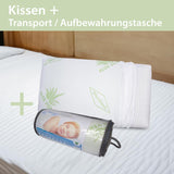 Maxxgoods Orthopedisch kussen Visco gelschuim neksteunkussen met aloë vera beschermhoes en 100% katoenen binnenhoes - kussen voor buik-, rug- en zijslapers (42 cm x 70 cm x 12 cm) Cervicale orthopedische kussens Naty Shop