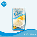 Q RIJST | Weißer Klebreis Langkorn uit Thailand | Aromatisch met klebrigertextuur | Ideaal voor curry's, sushi, mochi of rijstpudding 1 x 1 kg