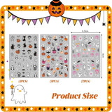 Nagelsticker Halloween, 8 Blätter Halloween Nagelsticker, Kürbis Nagelsticker, Nail Art, Nagel Charms, Nagel Zubehör, Nageldesign, Kerstmis (Typ A)