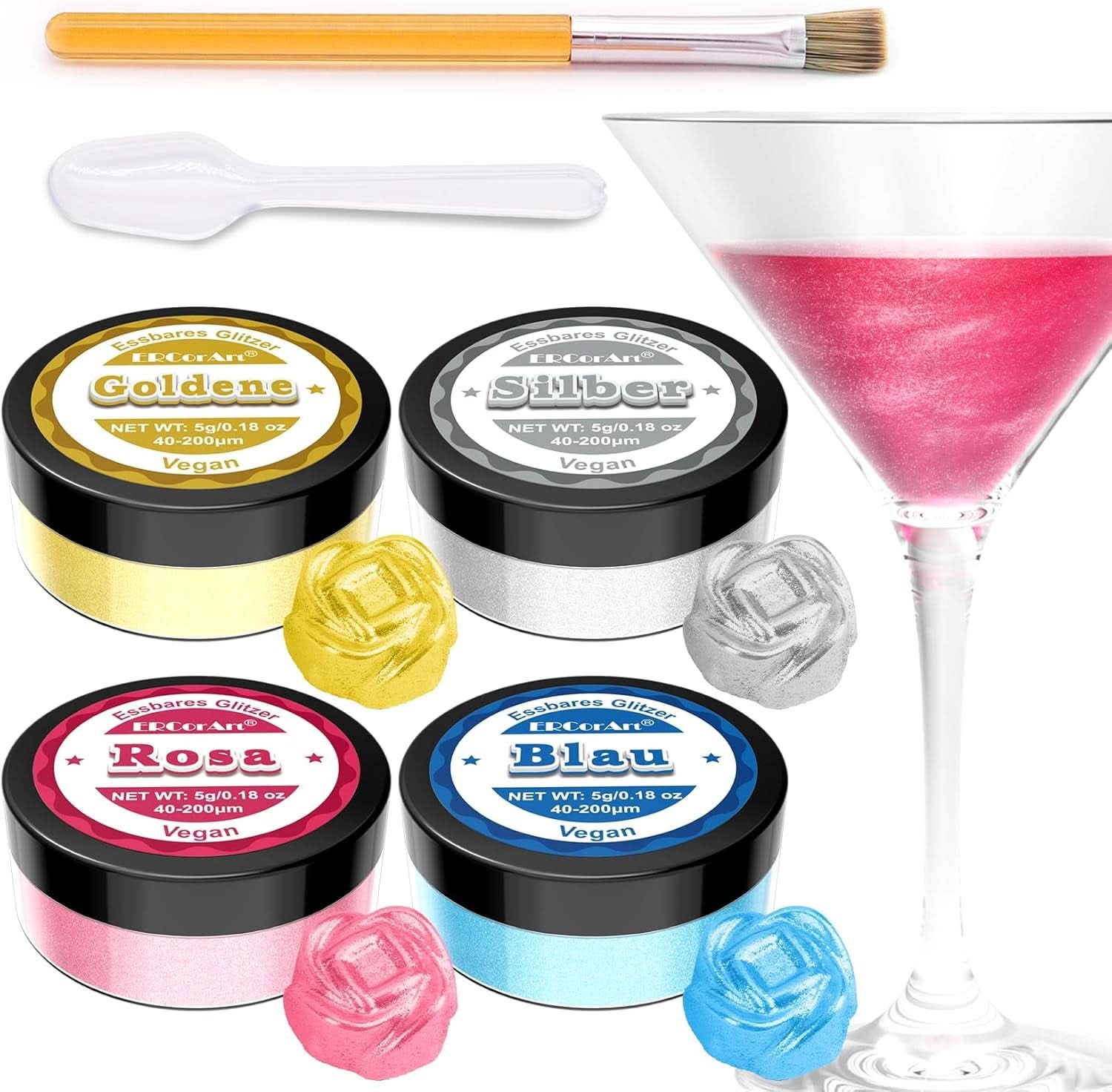 Eetbare glitters, 5 gram Glitter Nati Shop