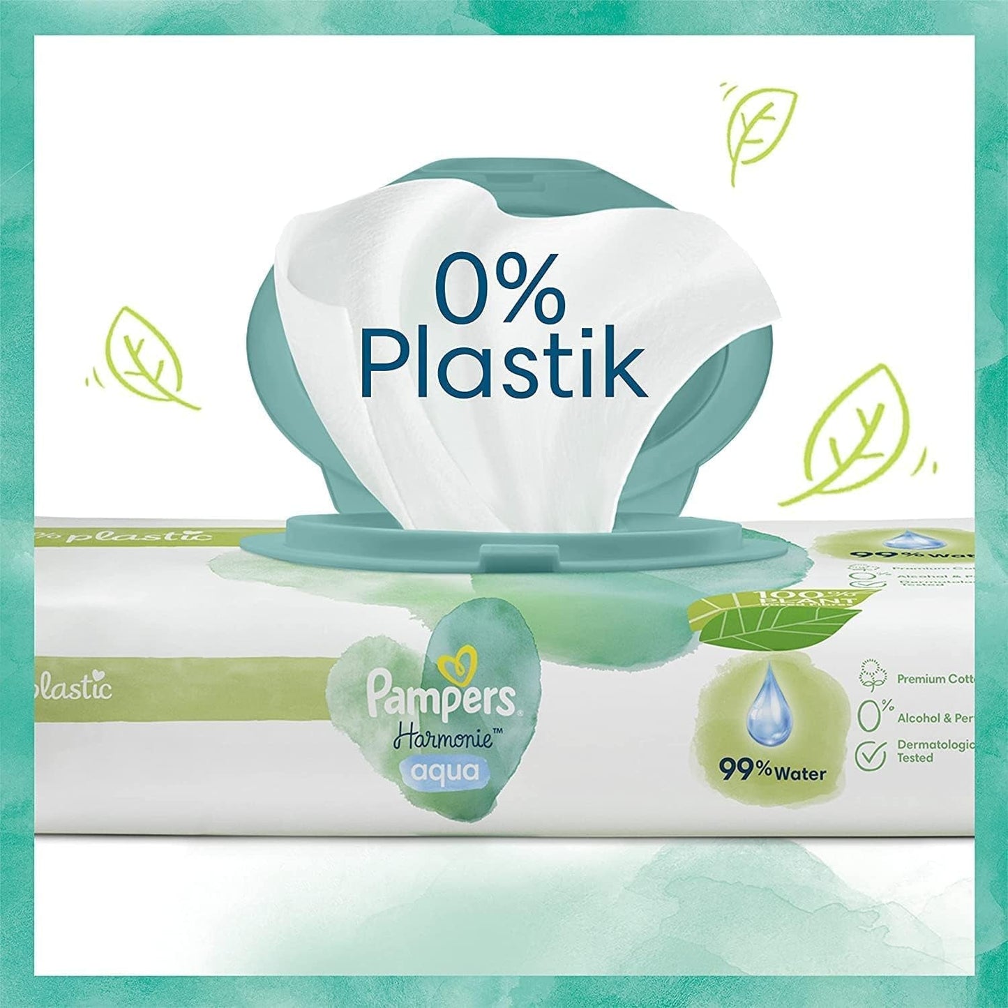 Harmonie Aqua Babyluierset Maat 1 (2-5 kg, 180 stuks), Maat 2 (4-8 kg, 240 stuks), Half Moon Box en Aqua Babydoekjes, 720 Doekjes (15 x 48), Baby Starter Kit