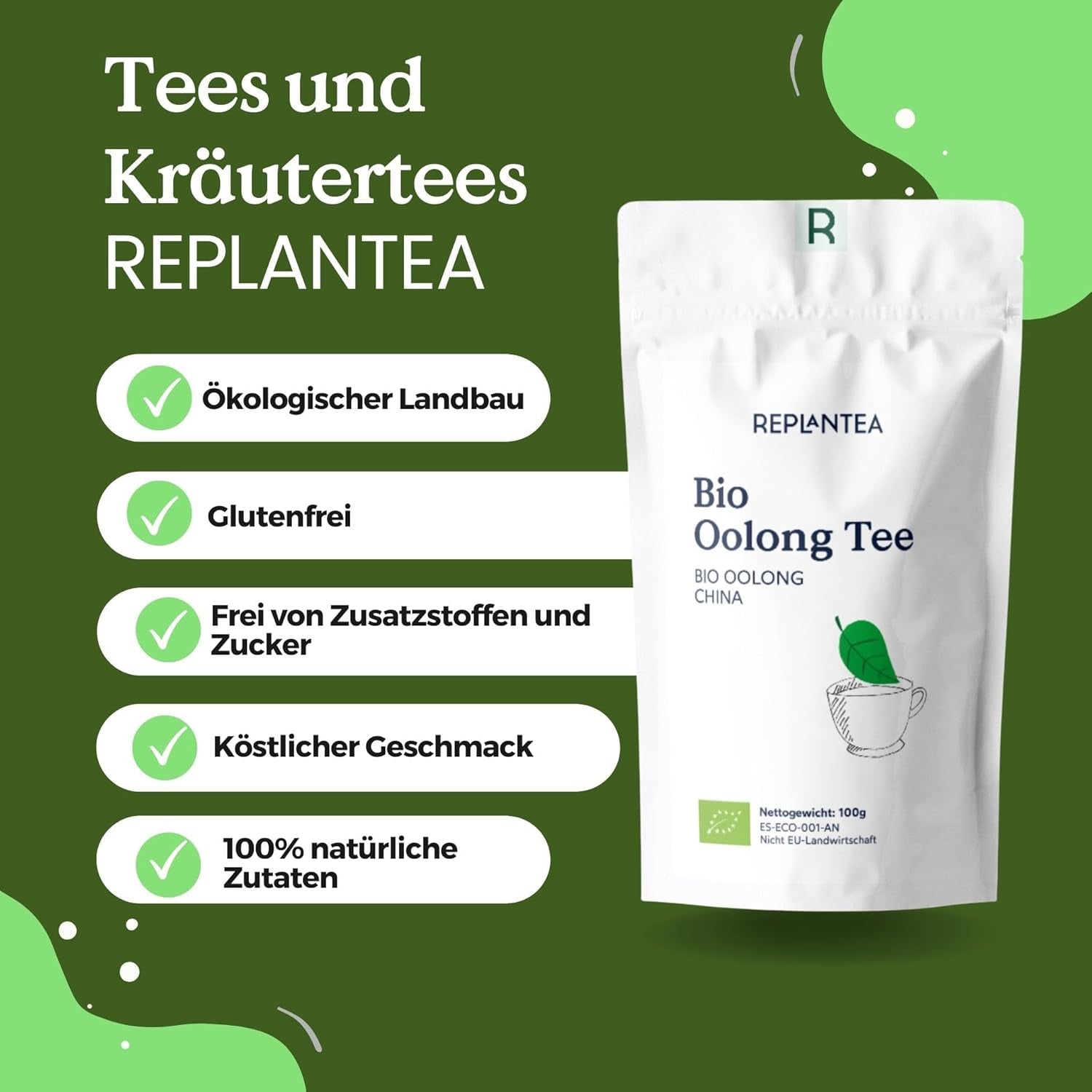 Bio Oolong Thee 100 G (50 kopjes) | Stropdas Guan Yin Oolong Thee HERPLANTEREN