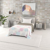 Zomerdekbed met fantasieprint, polyestervulling, Bloemblaadjes, 260X270Cm Dekbedden en dekbedden Naty Shop Molecule 220X270Cm