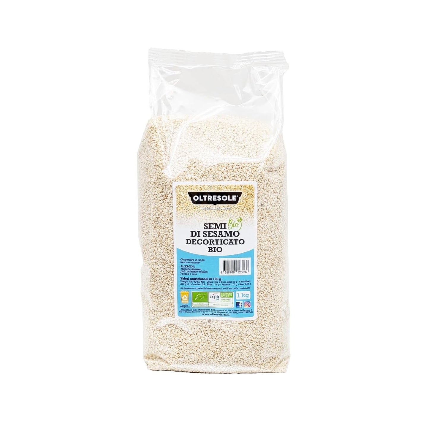 Biologische sesamzaadjes 3kg, rauwe biologische oliezaden, witte sesam, natuurlijk gepeld, ongebrand, bron van calcium en ijzer, voordeelpakket