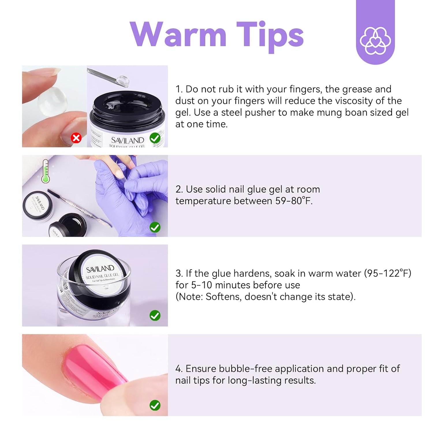 Saviland Solid Nail Tip Lijm: 2 stks 15G Kunstmatige Nagellijm Extra Sterke Lijm Druk Op Nagels UV Lijm Gel Nagellijm Voor Vrouwen Thuis Salon DIY UV/LED Lamp uitgehard